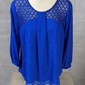 Skies Are Blue medium blue blouse